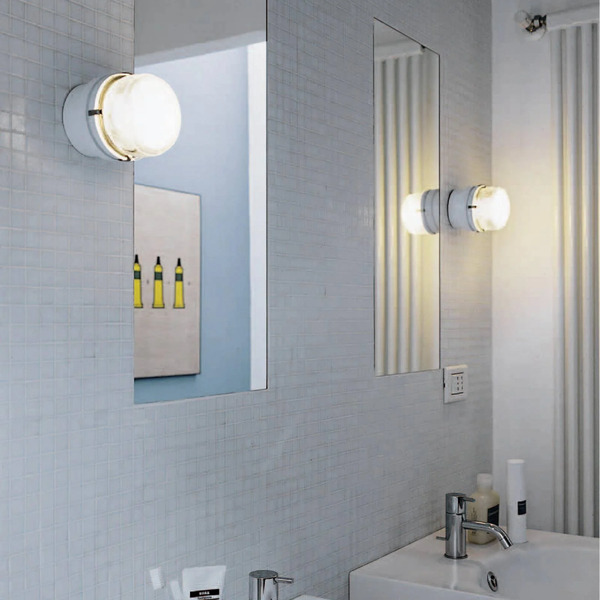  Oluce Oluce Kinkiet Led Fresnel, Szary, Aluminium, Szkło, 2700 K 