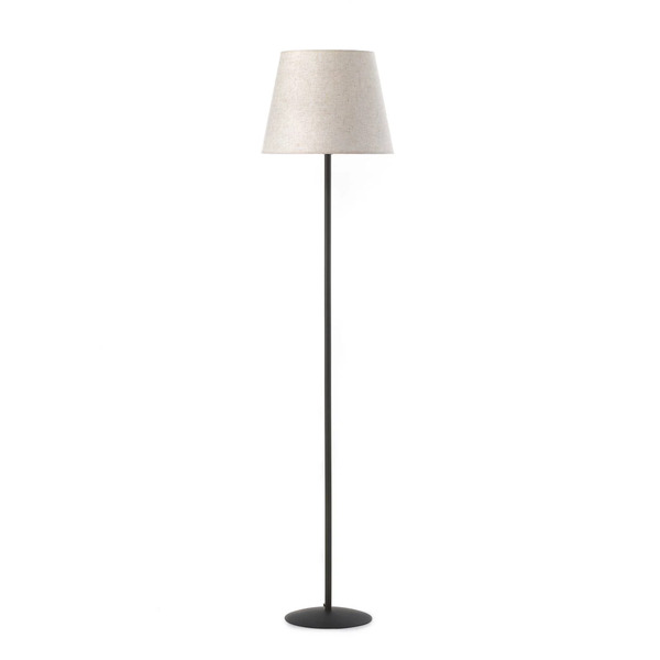  Onli Lampa Stojąca Loris, Czarna, Klosz Piaskowy Beż 