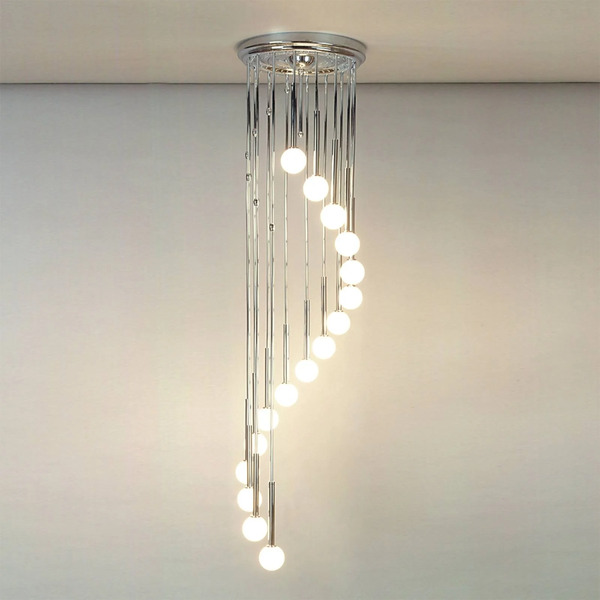  Orion Chromowana Lampa Wisząca Talisa, Szkło Opalowe 