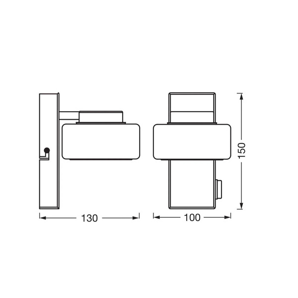  Osram Kinkiet Led Osram Orbis Flame, Czarna, Metalowa, Ip44 Cct 