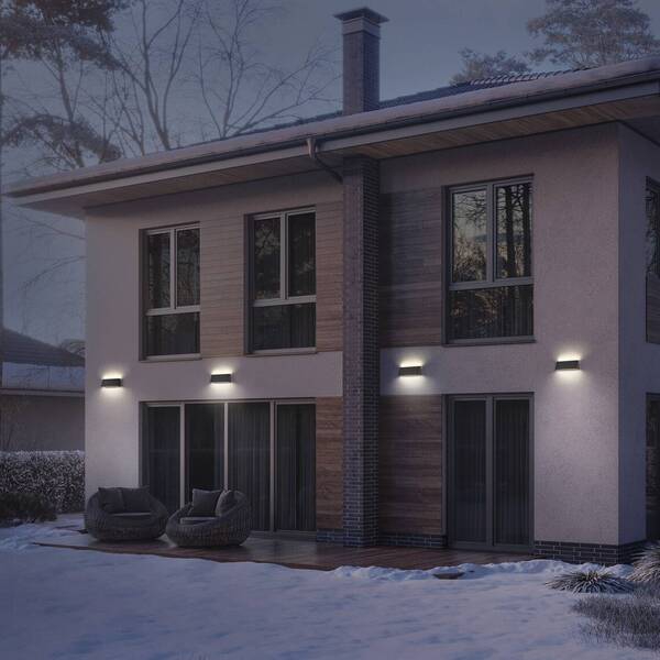  Osram Lampa ścienna Solarna Osram Endura Style Updown Szary, Czujnik, Ip54 