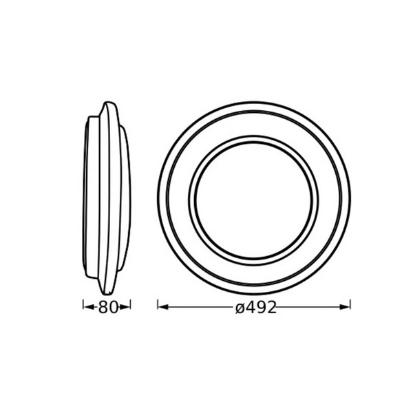  Osram Lampa Sufitowa Led Osram Orbis Berlin, Srebrna, ø 49 Cm, Metal 