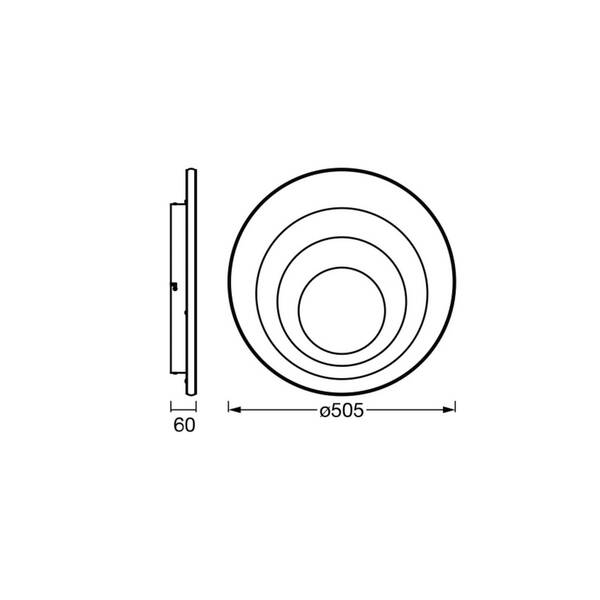  Osram Lampa Sufitowa Led Osram Orbis Spiral Round ø 52 Cm Biała Up/down 