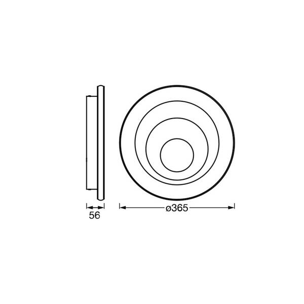  Osram Lampa Sufitowa Led Osram Orbis Spiral Round, ø 37 Cm, Biała 38 W 