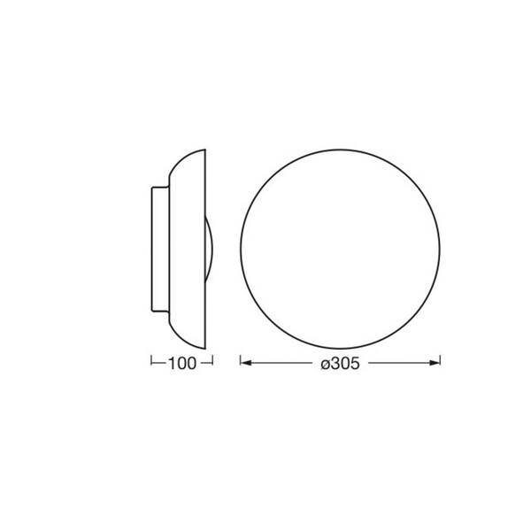  Osram Lampa Sufitowa Osram Orbis Milan, Drewno, ø 31 Cm, Metal/szkło 