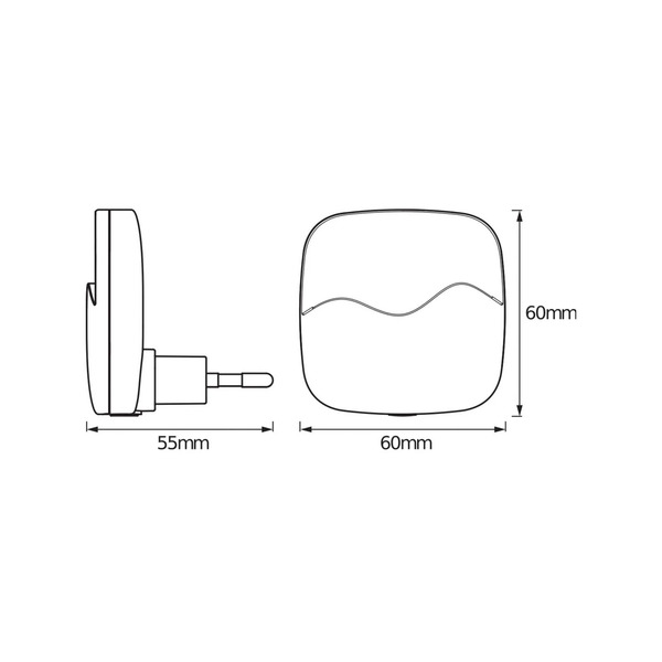  Osram Osram Lampka Nocna Led Do Gniazdka Lunetta Wave, Biała, Czujnik 