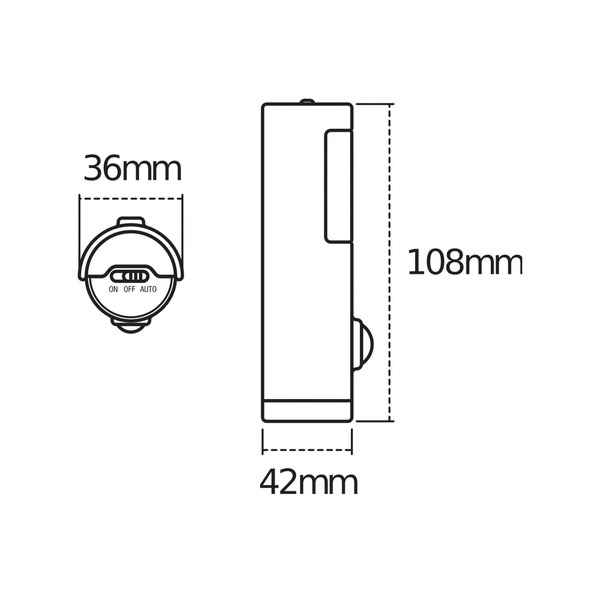  Osram Lampka Nocna Osram Nightlux Torch, Biała, Czujnik, Bateria Ip54 