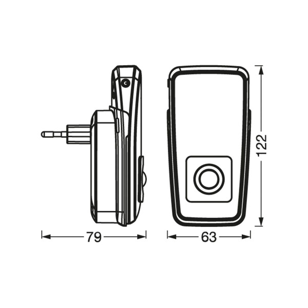  Osram Osram Led-gniazdko Z Lampką Nocną Lunetta Torch Białe Akumulator Mobilny 