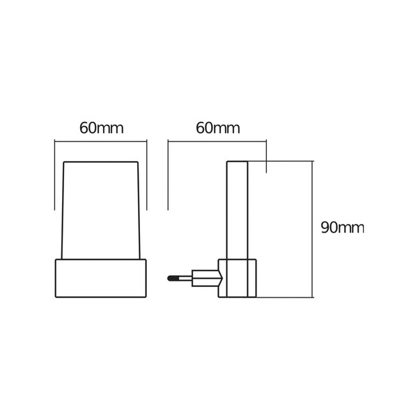  Osram Osram Led-gniazdkowa Lampka Nocna Lunetta Shine, Rgbw, Biała 