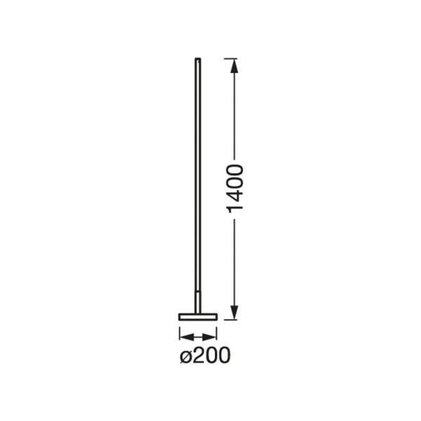  Osram Smart+ Osram Smart+ Lampa Stojąca Led Wifi Round Czarna 140 Cm Rgb Cct 