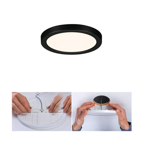  Paulmann Paulmann Areo Panel Led Okrągły Czarny 3000k ø11,8cm 