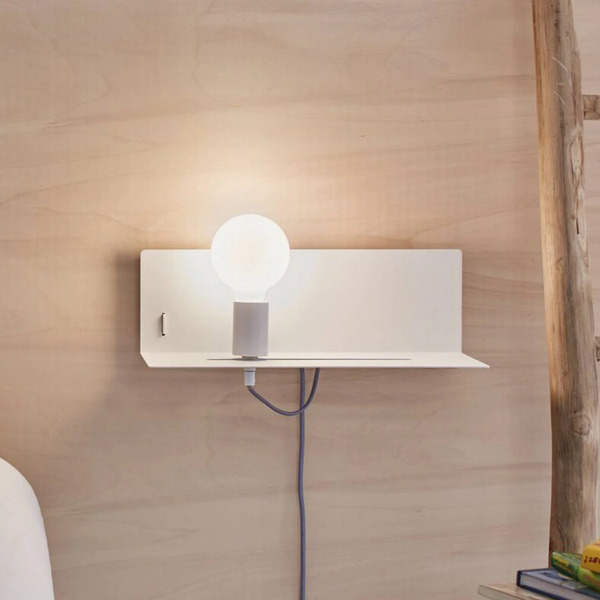  Paulmann Lampa ścienna Paulmann Devara, Biała, 40 Cm E27 Port Usb 