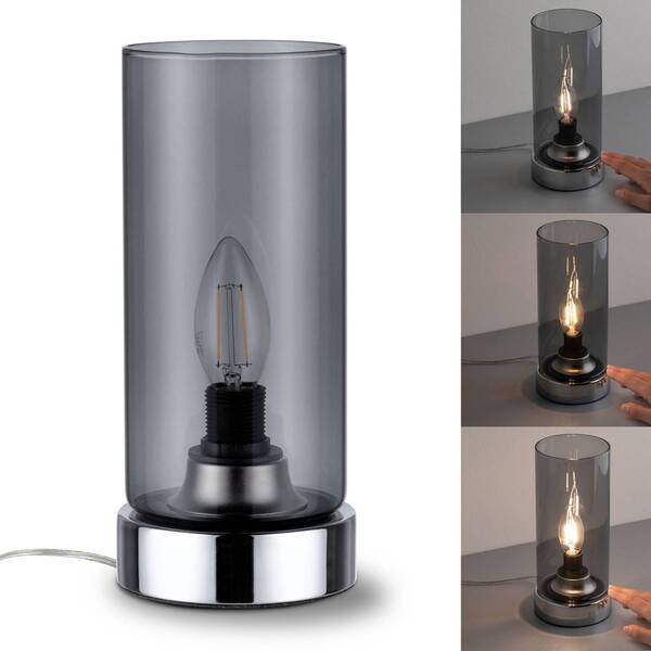  Paulmann Paulmann Lampa Stołowa Pinja Chrom/szary Dym 