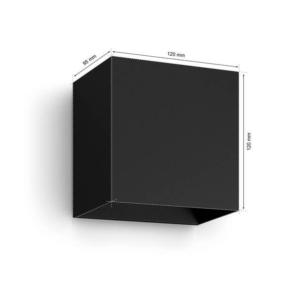  Philips Hue Philips Hue Kinkiet Zewnętrzny Led Resonate, Czarny, Rgbw, Ip44 