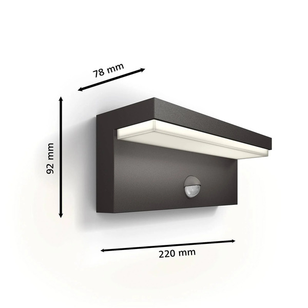  Philips Philips Led Kinkiet Zewnętrzny Bustan Ue, Czujnik, 2 700 K 