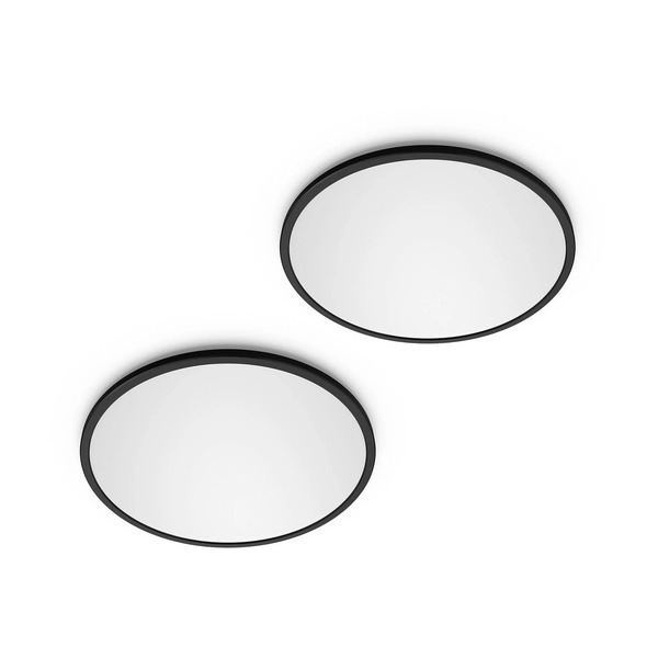  Philips Philips Led Superslim Zestaw 2 Szt. Czarny Ip44 ø 30 Cm 2700 K 
