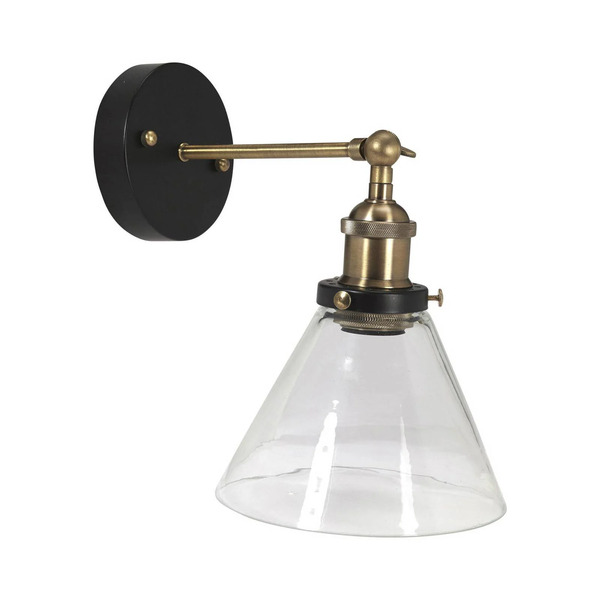 Pr Home Pr Home Lambda Kinkiet, Mosiądz/przezroczysty, ø 18 Cm, Szkło 