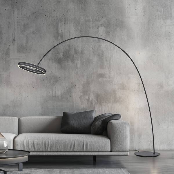  Pure Lampa Stojąca Led Pure Loop-bow, Czarna, Zasięg 290 Cm, Cct 
