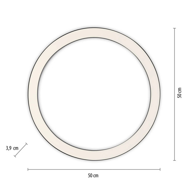 Pure Lampa Sufitowa Led Pure Lines, ø 50 Cm, Antracyt, Cct, Pilot 