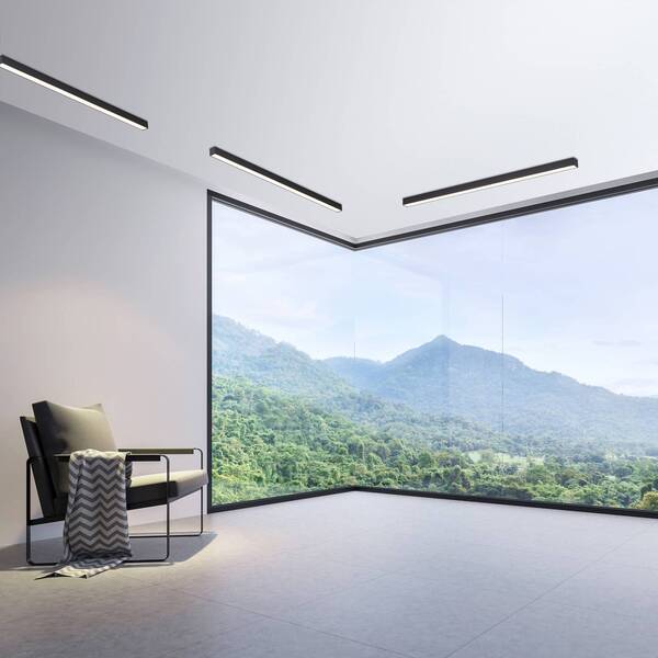  Pure Lampa Sufitowa Led Pure Lines, 110 Cm, Antracyt, Cct, Pilot 