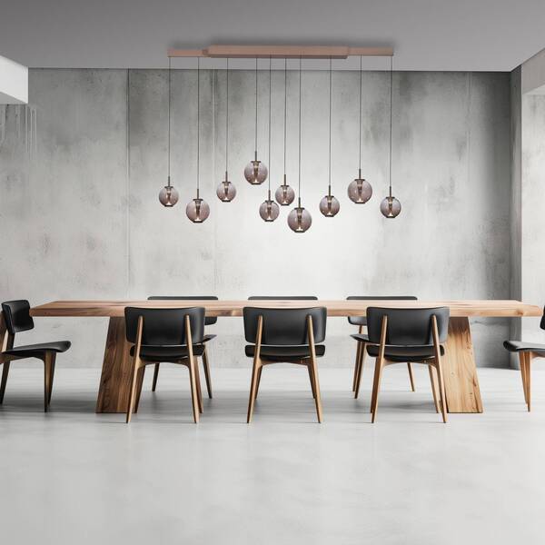  Pure Lampa Wisząca Led Pure E-infinity Brąz/bursztyn, 198 Cm, 10-punktowa 