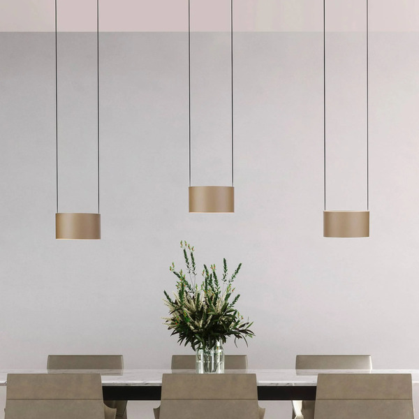 Pure Żyrandol Led Pure Clipse, Brązowy, Długość 110 Cm, Ctt, 6-punktowa 