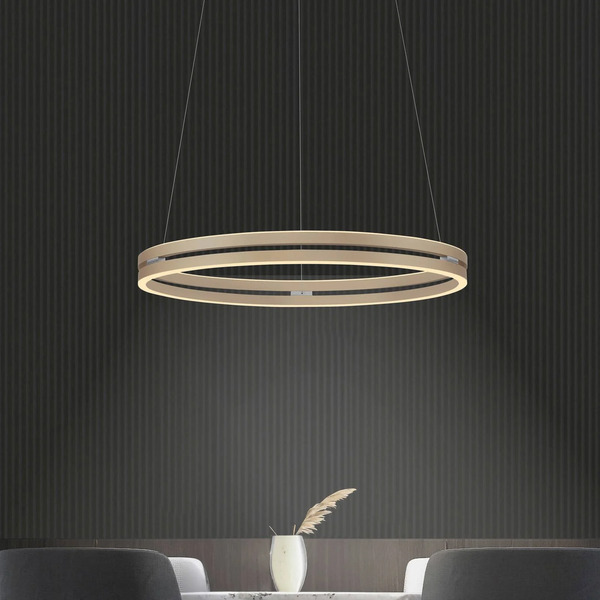  Pure Żyrandol Led Pure E-loop Brązowa, ø 70 Cm, Aluminium, Cct 