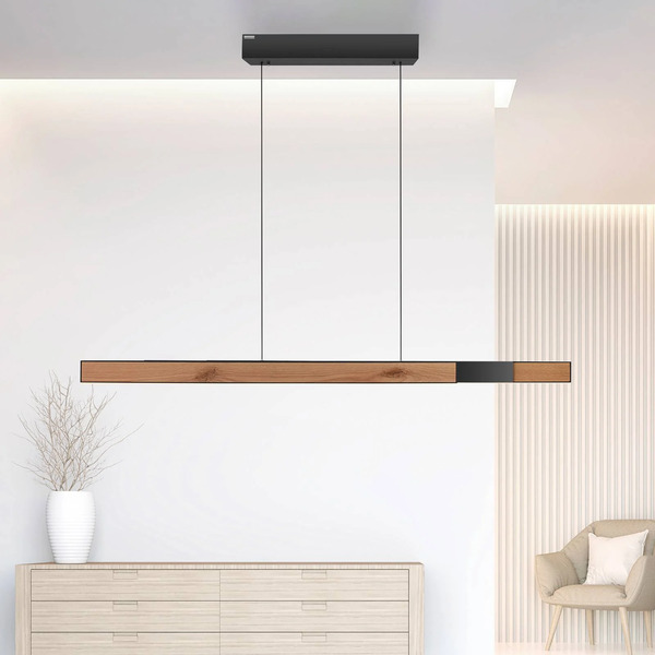  Pure Żyrandol Led Pure Moto-rise, Dąb/czarna Perła, Aluminium, Cct 