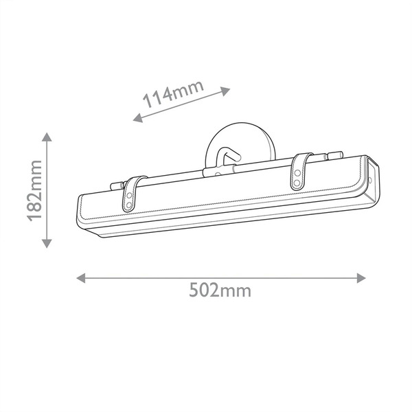  Quintiesse Kinkiet Led Valise, Brązowy/stary Mosiądz, 50 Cm, Sztuczna Skóra 