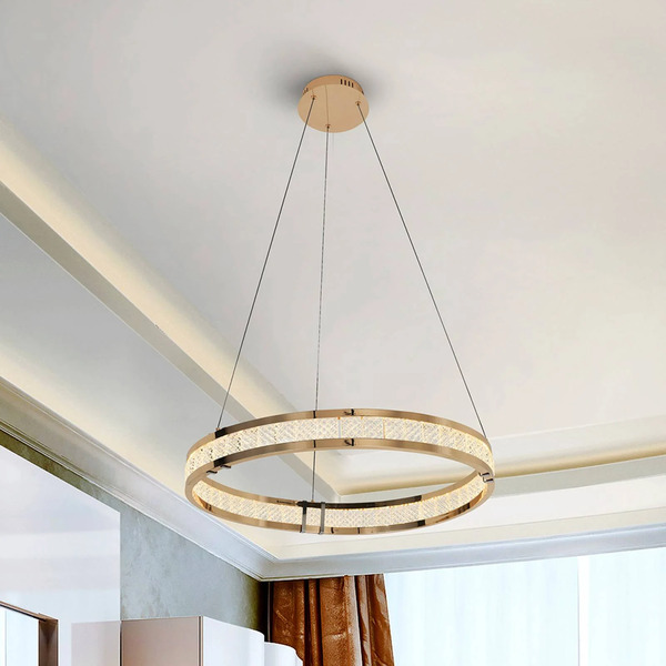  Schuller Valencia Lampa Wisząca Led Lorian, Złota, ø 60 Cm, Metal 