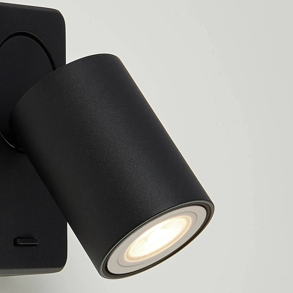  Searchlight Kinkiet Z Przełącznikiem, Czarny, Aluminium, Przełącznik, Gu10 