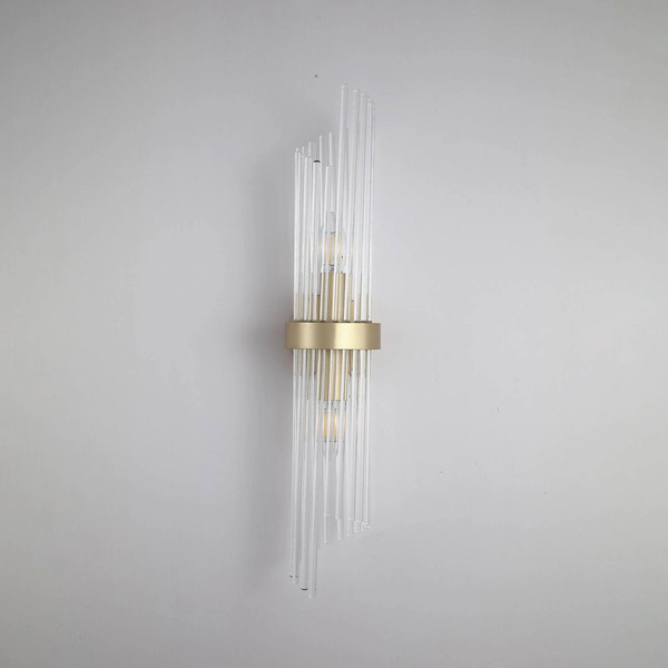  Searchlight Lampa ścienna Lara, Wysokość 56 Cm, Kolor Złoty/przezroczysty, Szkło/metal 