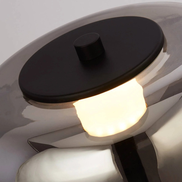  Searchlight Lampa Stojąca Led Frisbee Ze Szklanym Kloszem 