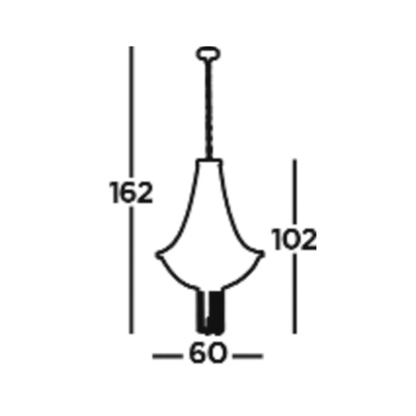 Searchlight Lampa Wisząca Baguette, Czarny/mosiądz, Szkło, E14, 162 Cm 