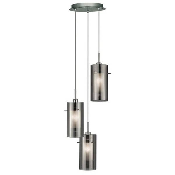  Searchlight Lampa Wisząca Duo 2 Szkło/chrom Okrągła 3-pkt. 