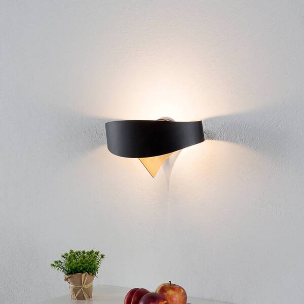  Selène Czarno-złota Designerska Lampa ścienna Scudo Led 
