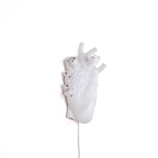  Seletti Kinkiet Led Heart Lamp Z Porcelany, Biała 