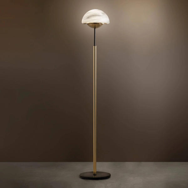  Sil-lux Lampa Stojąca Moon Ze Szkła Murano, Alabaster 