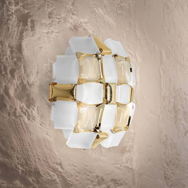 Slamp Slamp Mida Lampa ścienna, 32x32 Cm, Złota/biała 