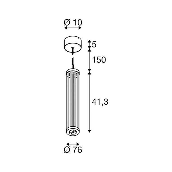  Slv Lampa Wisząca Led Slv Quimera, Kolor Brązowy, ø 8 Cm, Cct 