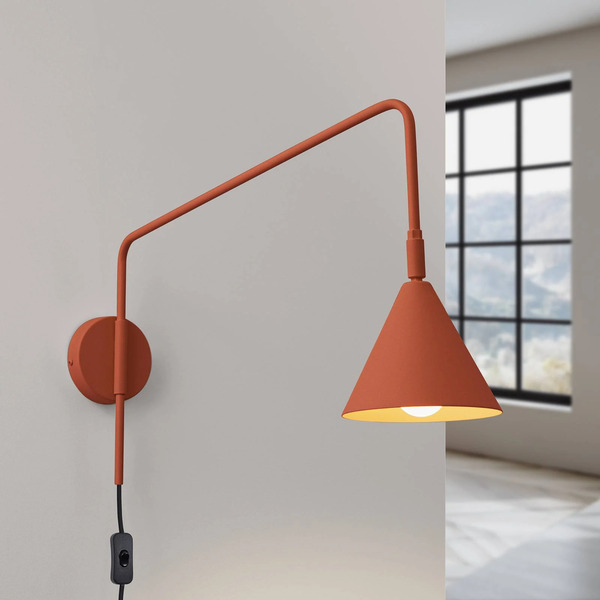  Sollux Lighting Kinkiet Lys, Ochra, ø 14 Cm, Metal, Wtyczka, E14 