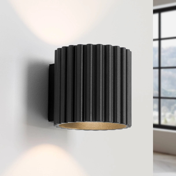  Sollux Lighting Kinkiet Ribla, Czarny, ø 10 Cm, Metal, G9 