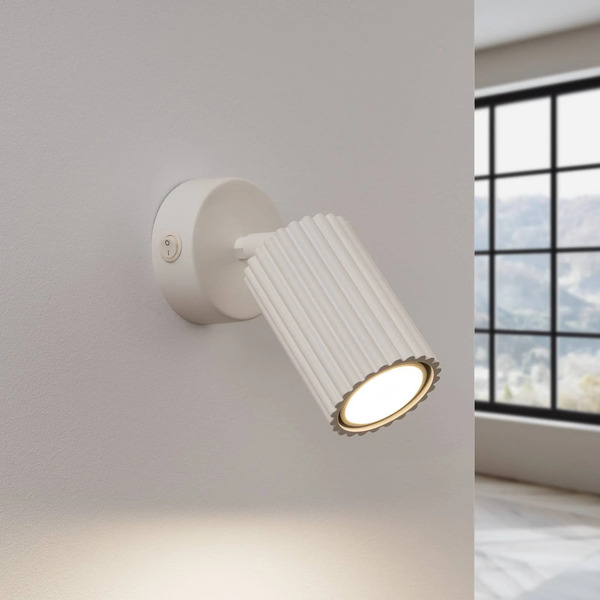  Sollux Lighting Reflektor ścienny Carbon, Beżowy, Wysięg 16 Cm, Włącznik, Aluminium 