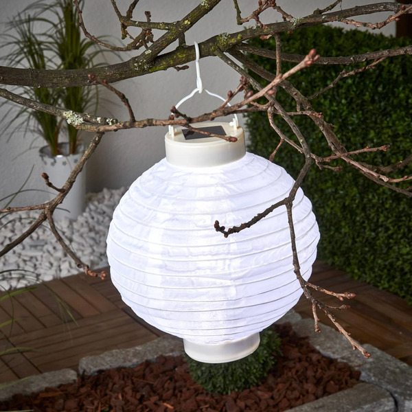  Star Trading Solarny Lampion Led Jerrit 20 Cm, Biały 