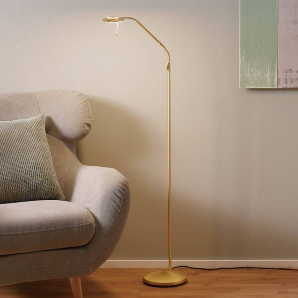  Steinhauer Jak Mosiądz, Lampa Stojąca Led Zenith, ściemniacz 