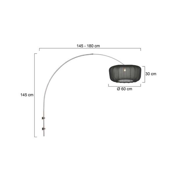  Steinhauer Kinkiet Sparkled Light 4403st, Stal/czarny Nylon, E27 