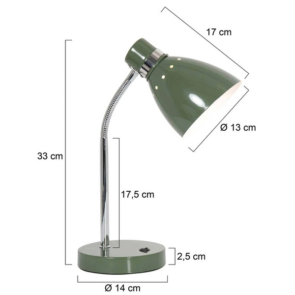  Steinhauer Lampa Stołowa Spring, Regulowane Ramię, Zielona 