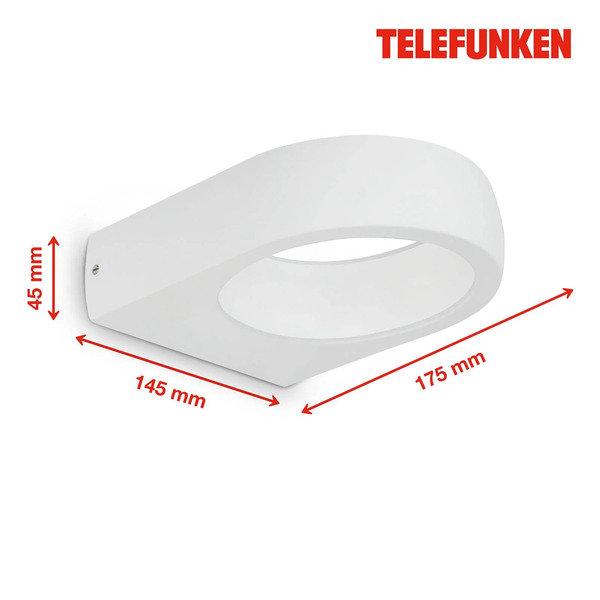  Telefunken Telefunken Puka Kinkiet Zewnętrzny Led, Biały 