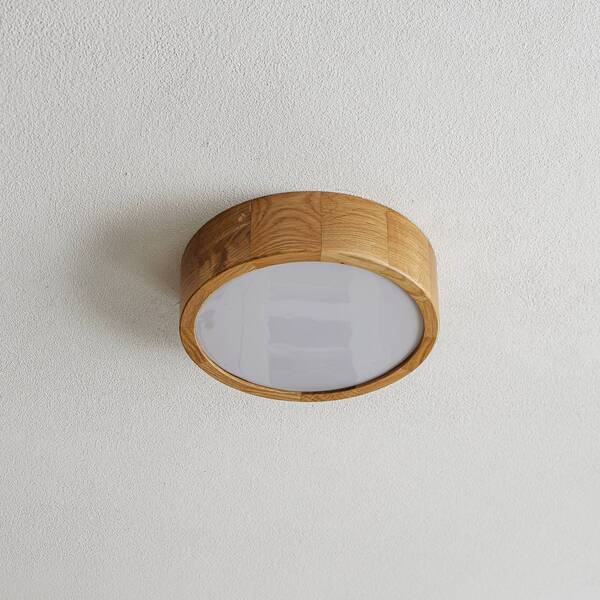  Temar Lighting Lampa Sufitowa Cleo Dr275, Ip54, ø 27,5 Cm, Drewno Dębowe, E27 