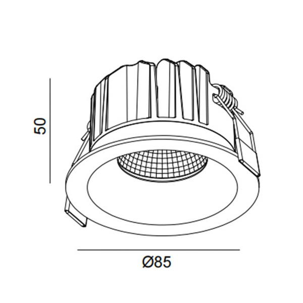  The Light Group Downlight Wpuszczany Slc Led Onepro Soft, Biały, 3000 K, Aluminium 